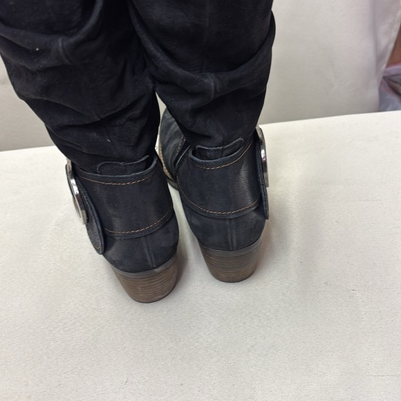 Paul Green Women's Black Knee-High Boots Size 7 - Picture 6 of 10